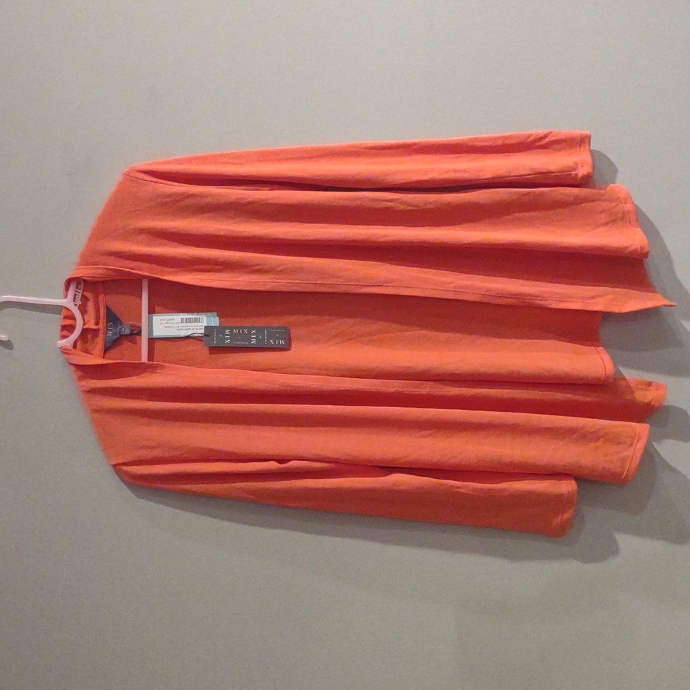 NWT 41 Hawthorne women's‎ medium soft orange open front cardigan